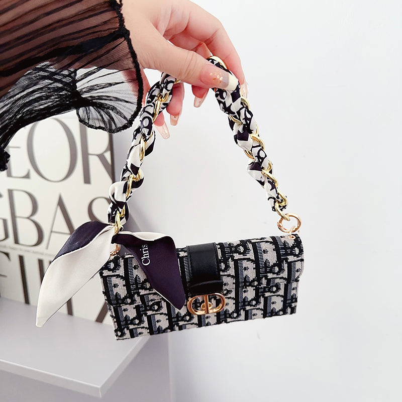 CD Bag Scarves Chain iPhone Case - 图片 12