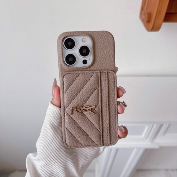 Saint Card Bag Color Leather iPhone Case - 图片 24