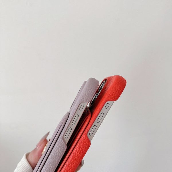 Saint Card Bag Color Leather iPhone Case - 图片 15