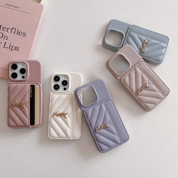 Saint Card Bag Color Leather iPhone Case - 图片 13