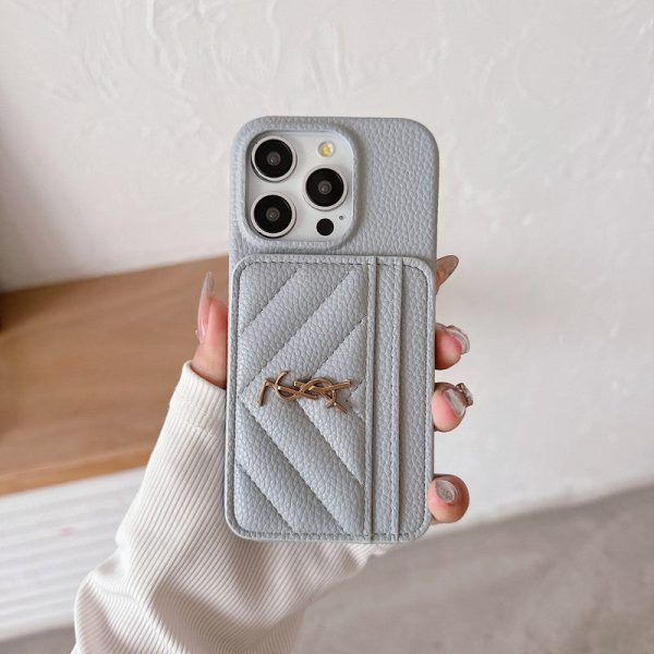 Saint Card Bag Color Leather iPhone Case - 图片 22
