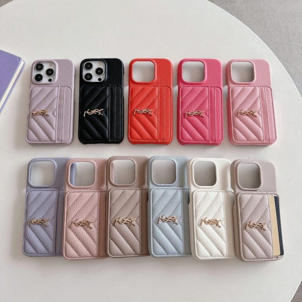 Saint Card Bag Color Leather iPhone Case - 图片 10