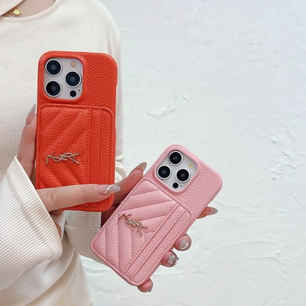 Saint Card Bag Color Leather iPhone Case - 图片 8