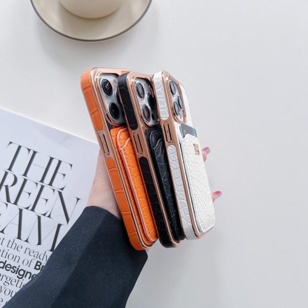 H Rose Gold Leather iPhone Case - 图片 8