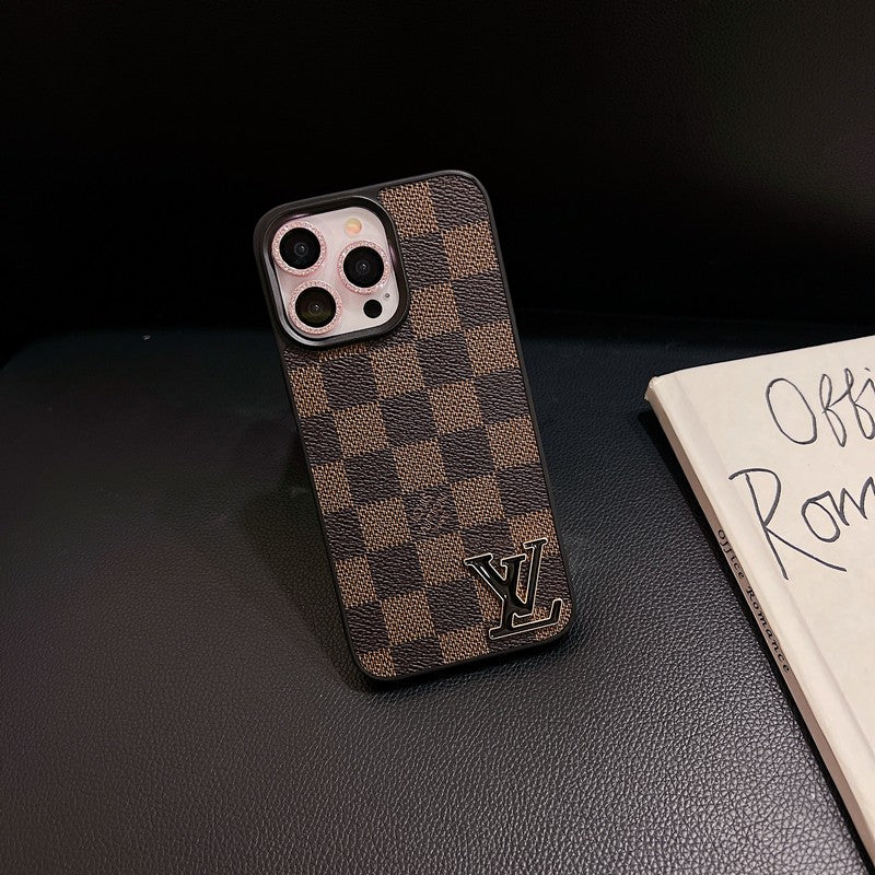 Lou Black Logo Leather iPhone Case - 图片 16