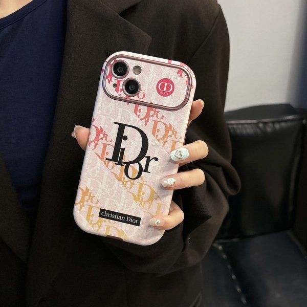 CD White & Brown Color Leather iPhone Case - 图片 6
