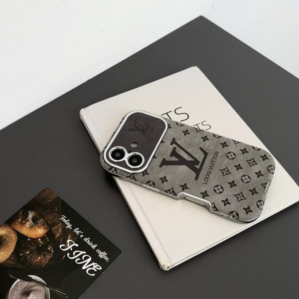 Lou Brown & Black Color Leather iPhone Case - 图片 11