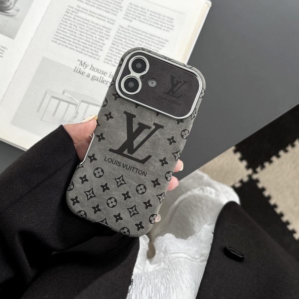 Lou Brown & Black Color Leather iPhone Case - 图片 7