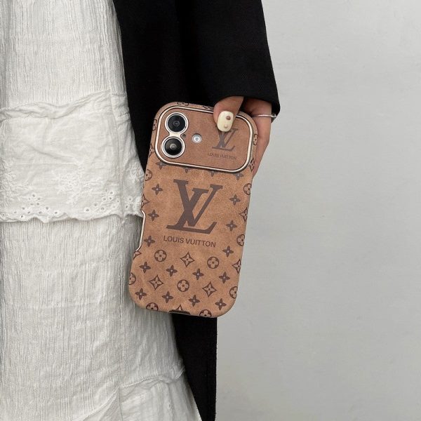 Lou Brown & Black Color Leather iPhone Case - 图片 13