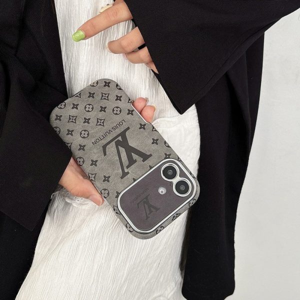 Lou Brown & Black Color Leather iPhone Case - 图片 9