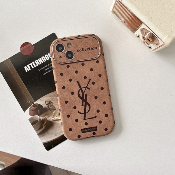 Saint Brown Leather iPhone Case - 图片 2