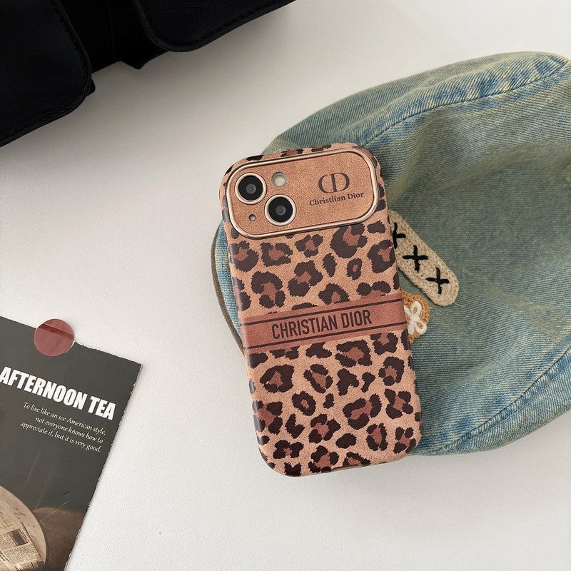 CD Brown Color Leather iPhone Case - 图片 7