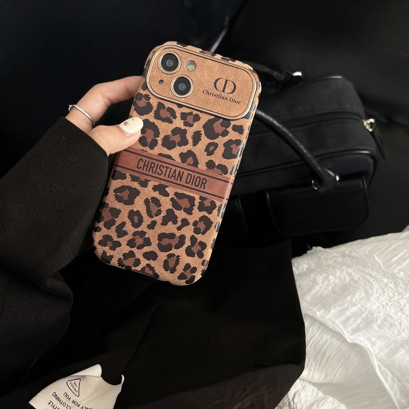 CD Brown Color Leather iPhone Case - 图片 2