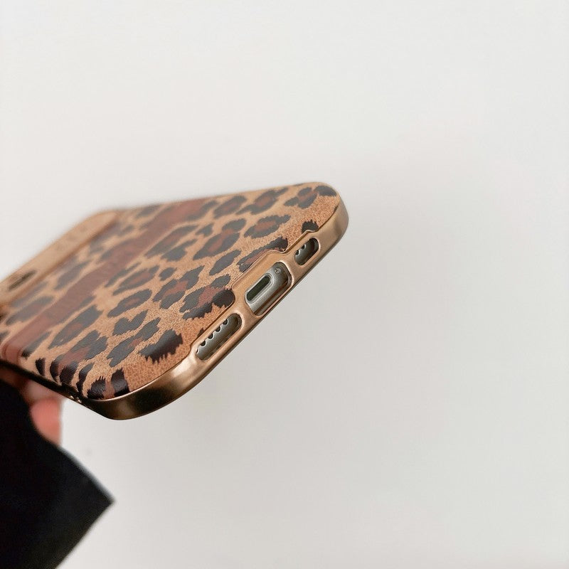 CD Brown Color Leather iPhone Case - 图片 6