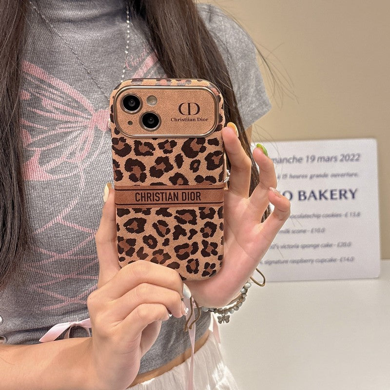 CD Brown Color Leather iPhone Case - 图片 9