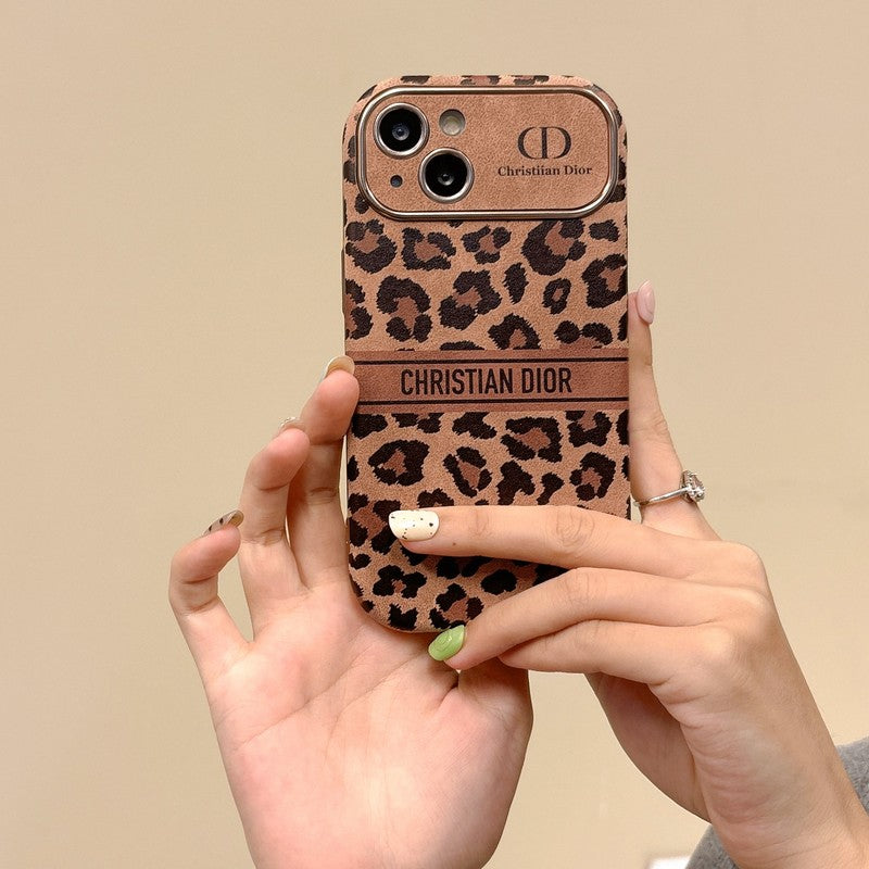 CD Brown Color Leather iPhone Case - 图片 10