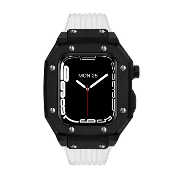 Luxury Rubber Stainless Steel Cover for Apple iWatch Series - 图片 2
