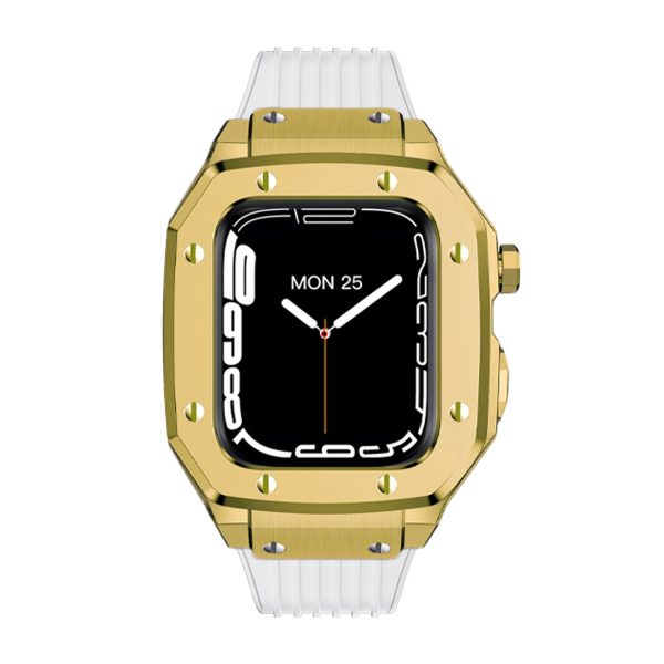 Luxury Rubber Stainless Steel Cover for Apple iWatch Series - 图片 9