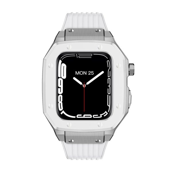 Luxury Rubber Stainless Steel Cover for Apple iWatch Series - 图片 22