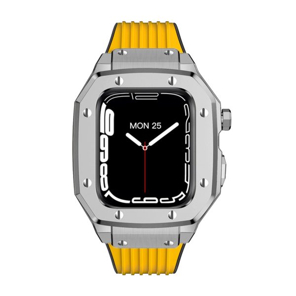 Luxury Rubber Stainless Steel Cover for Apple iWatch Series - 图片 3
