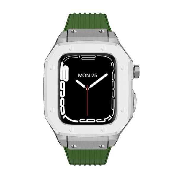Luxury Rubber Stainless Steel Cover for Apple iWatch Series - 图片 14