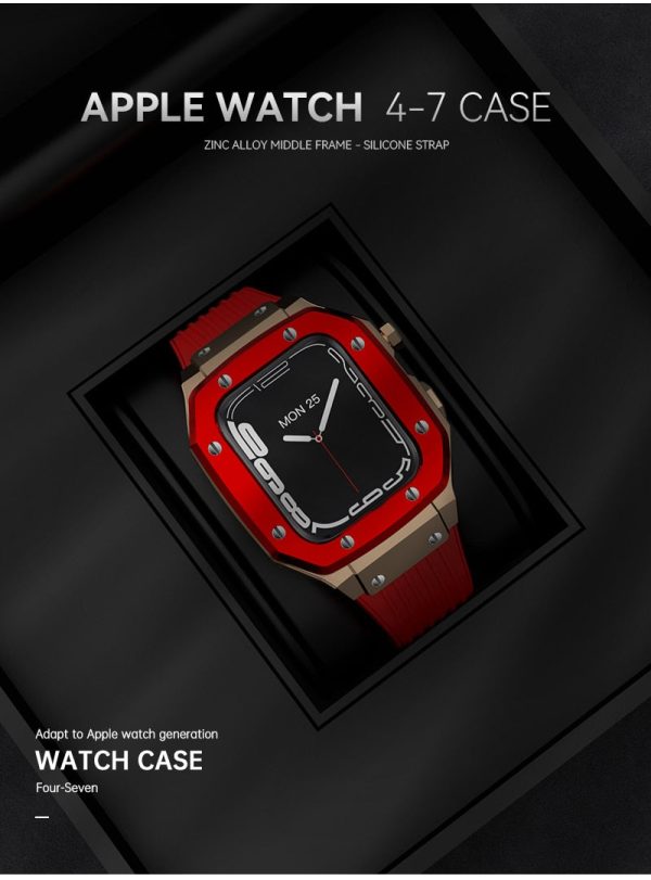 Luxury Rubber Stainless Steel Cover for Apple iWatch Series - 图片 43