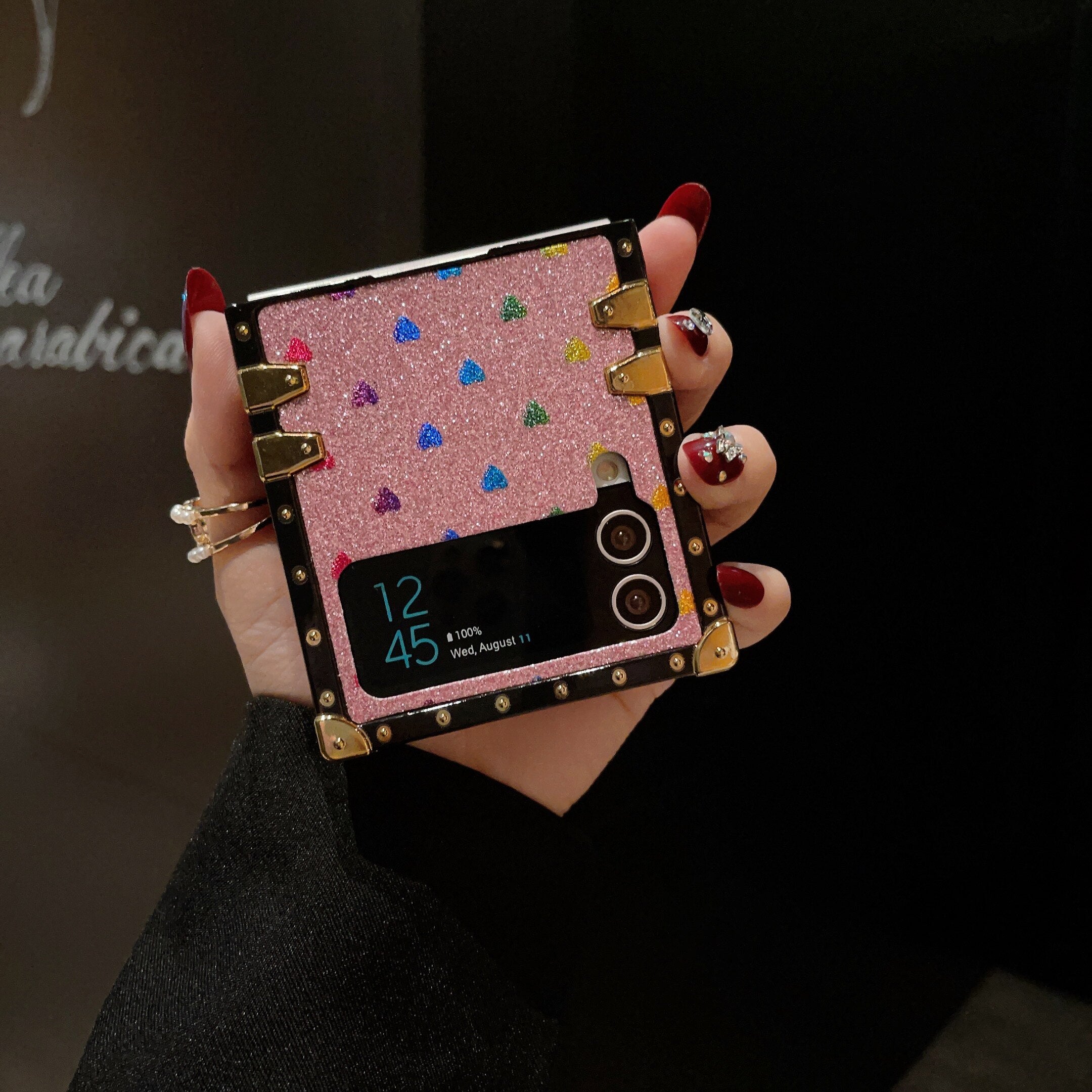 Samsung Galaxy Z Flip6/5/4/3 5G Square Case "Tenderness Ring" - 图片 3