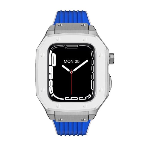 Luxury Rubber Stainless Steel Cover for Apple iWatch Series - 图片 83