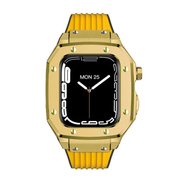 Luxury Rubber Stainless Steel Cover for Apple iWatch Series - 图片 6