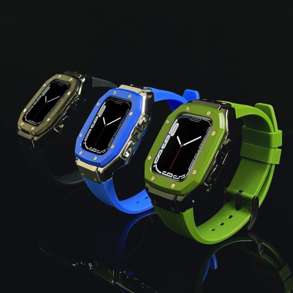 Luxury Rubber Stainless Steel Cover for Apple iWatch Series - 图片 45