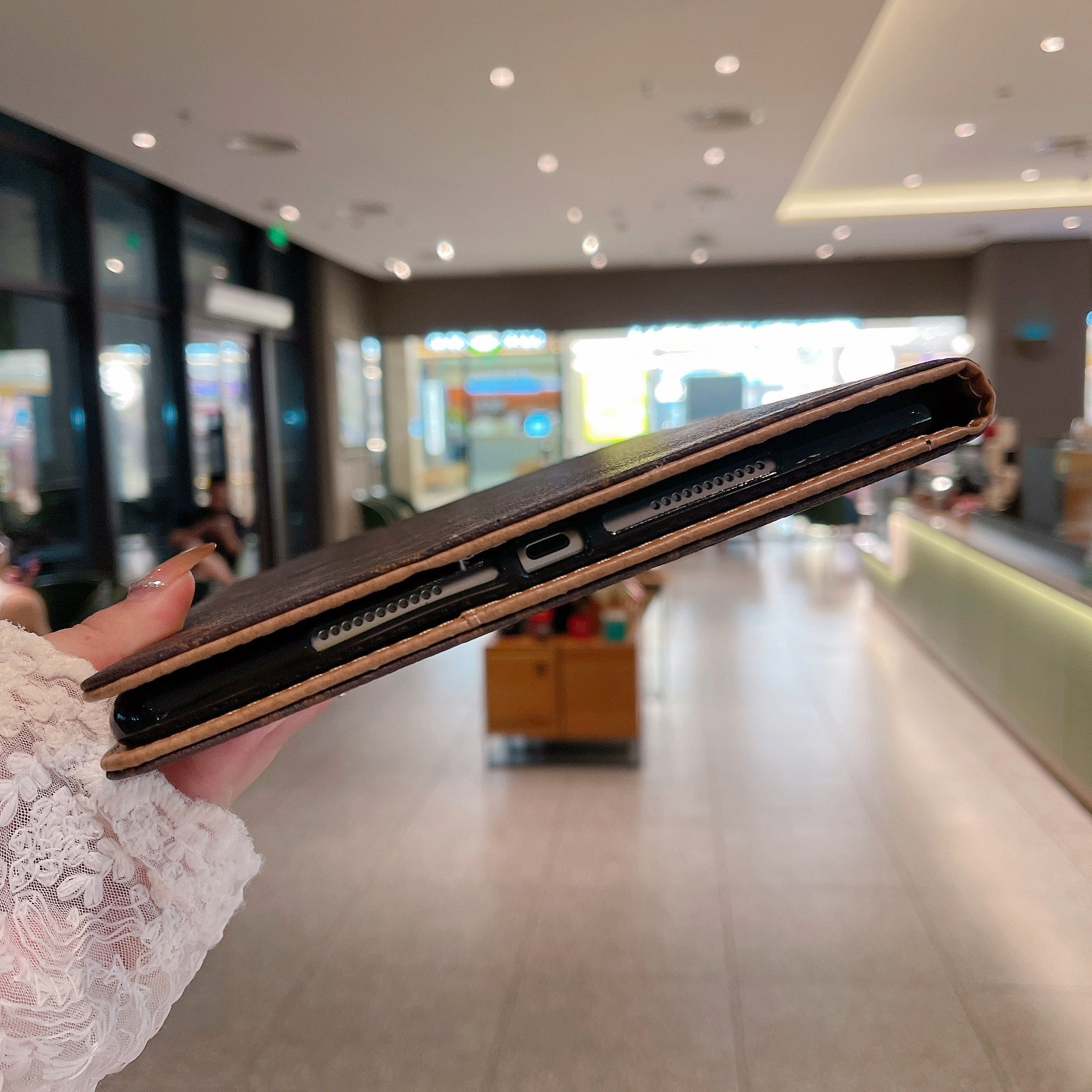 Luxury Canvas Monogram Leather Fresh Summer Theme Pattern Apple iPad case - 图片 14