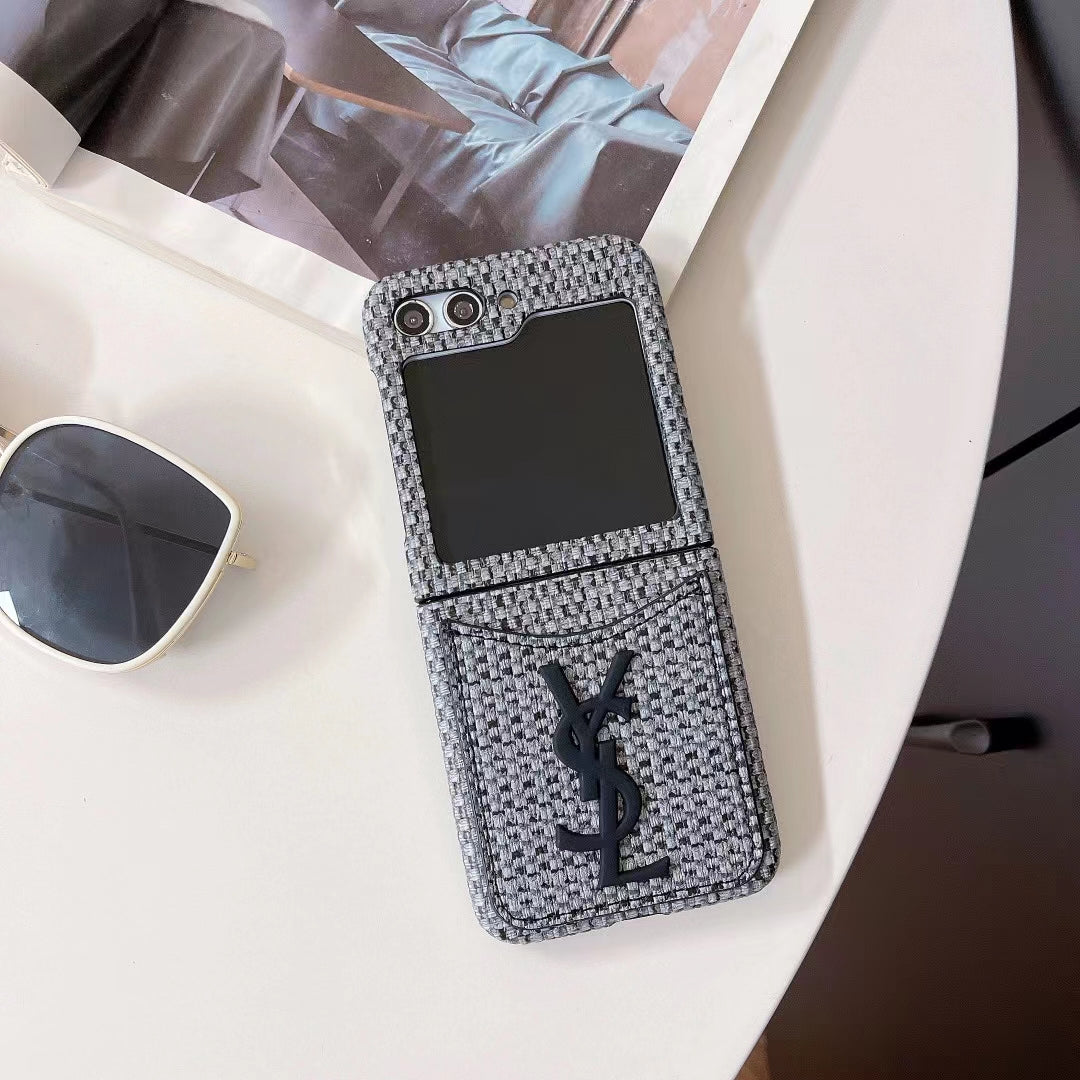 Luxurious Rattan Single Card Slot Case For Samsung Z Flip - 图片 9