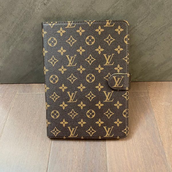 Elegant Monogram Canvas Flip Cover Apple iPad Protective Leather Case - 图片 20