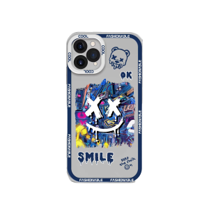 Blue Smile X Bear iPhone Case