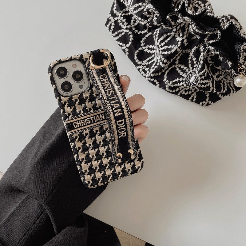 CD Houndstooth Wristband iPhone Case - 图片 4