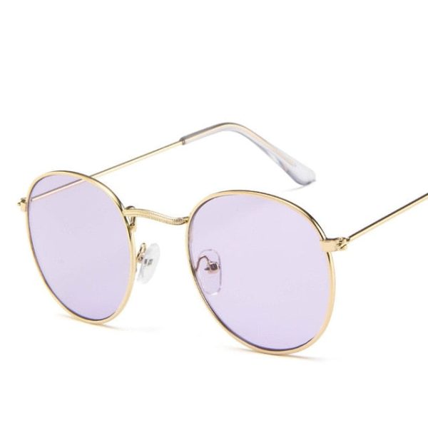 LeonLion Mirror Metal Sunglasses Women Vintage Brand Designer Flat Round Glasses UV400 Street Beat Oculos De Sol Gafas - 图片 73