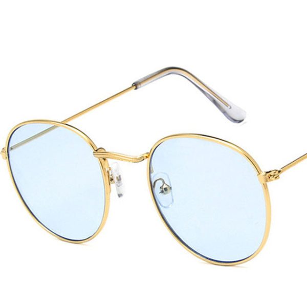 LeonLion Mirror Metal Sunglasses Women Vintage Brand Designer Flat Round Glasses UV400 Street Beat Oculos De Sol Gafas - 图片 42