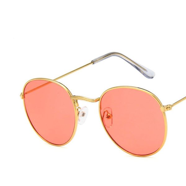 LeonLion Mirror Metal Sunglasses Women Vintage Brand Designer Flat Round Glasses UV400 Street Beat Oculos De Sol Gafas - 图片 74