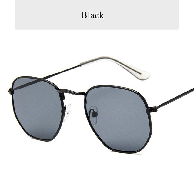 Oulylan Vintage Polygon Sunglasses Women Men Brand Metal Frame Sun Glasses Ladies UV400 Female Luxury Polygonal Sunglass Male - 图片 11