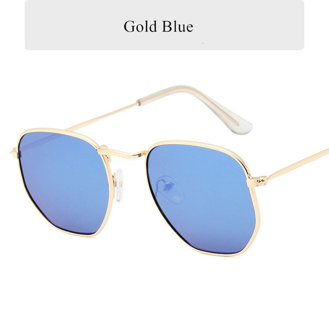 Oulylan Vintage Polygon Sunglasses Women Men Brand Metal Frame Sun Glasses Ladies UV400 Female Luxury Polygonal Sunglass Male - 图片 21