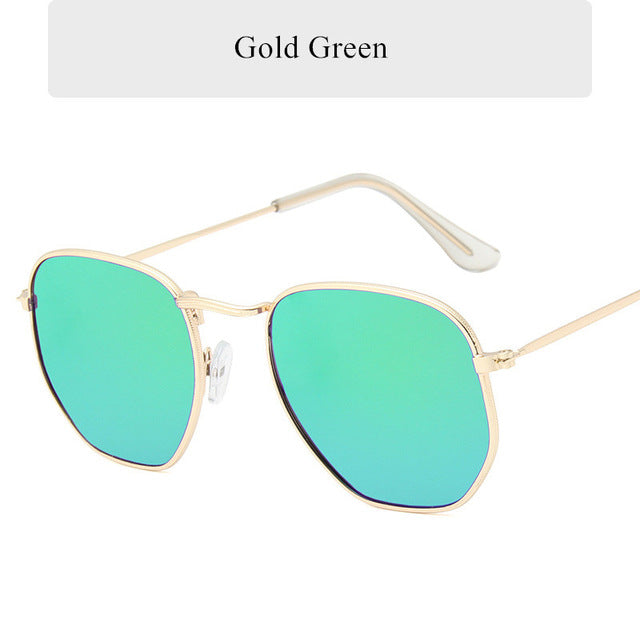 Oulylan Vintage Polygon Sunglasses Women Men Brand Metal Frame Sun Glasses Ladies UV400 Female Luxury Polygonal Sunglass Male - 图片 10