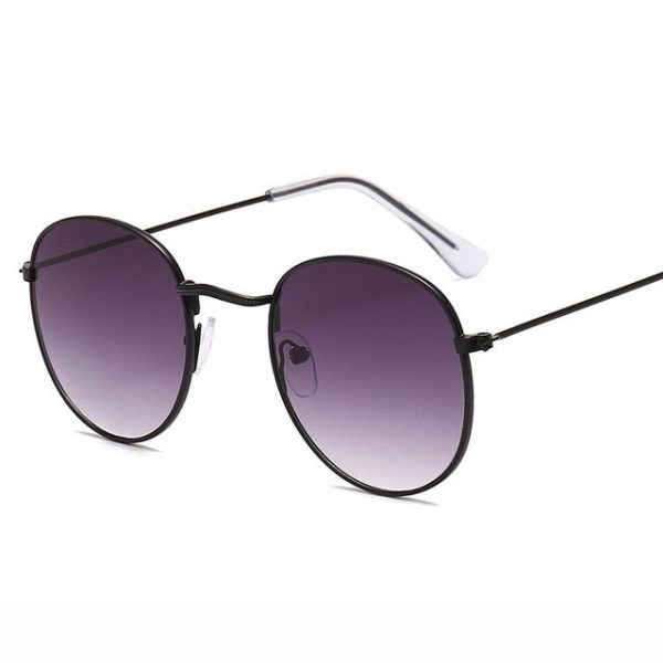 LeonLion Mirror Metal Sunglasses Women Vintage Brand Designer Flat Round Glasses UV400 Street Beat Oculos De Sol Gafas - 图片 16