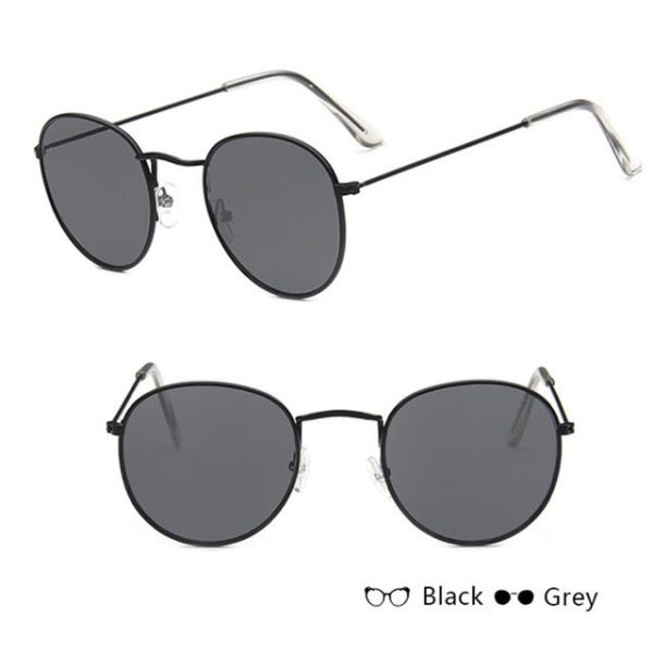LeonLion Mirror Metal Sunglasses Women Vintage Brand Designer Flat Round Glasses UV400 Street Beat Oculos De Sol Gafas - 图片 84
