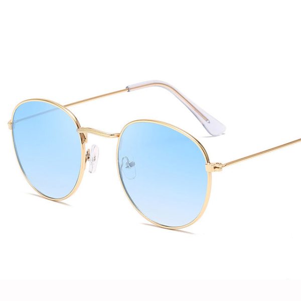 LeonLion Mirror Metal Sunglasses Women Vintage Brand Designer Flat Round Glasses UV400 Street Beat Oculos De Sol Gafas - 图片 83