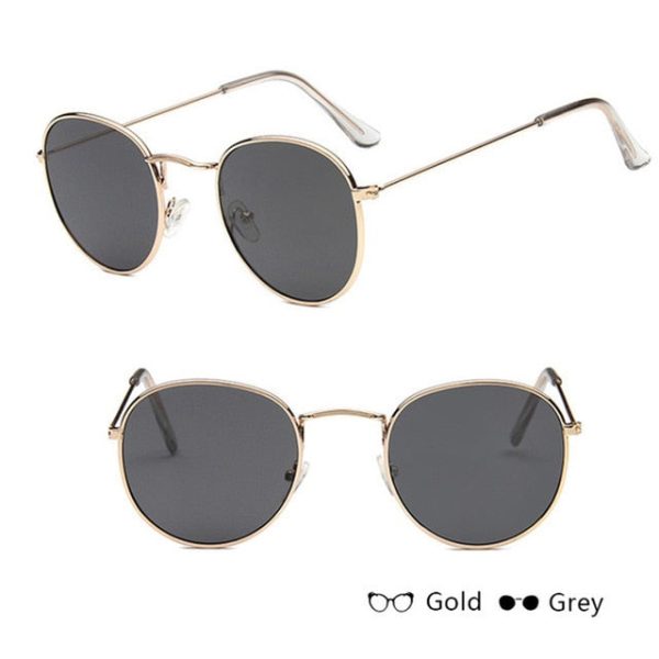 LeonLion Mirror Metal Sunglasses Women Vintage Brand Designer Flat Round Glasses UV400 Street Beat Oculos De Sol Gafas - 图片 31