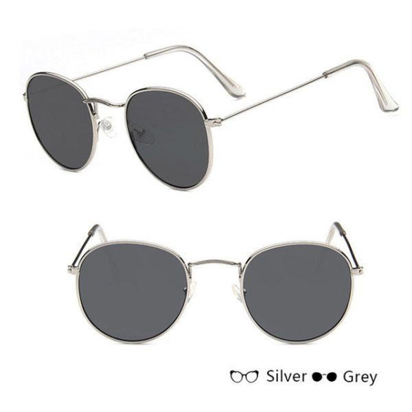LeonLion Mirror Metal Sunglasses Women Vintage Brand Designer Flat Round Glasses UV400 Street Beat Oculos De Sol Gafas - 图片 80