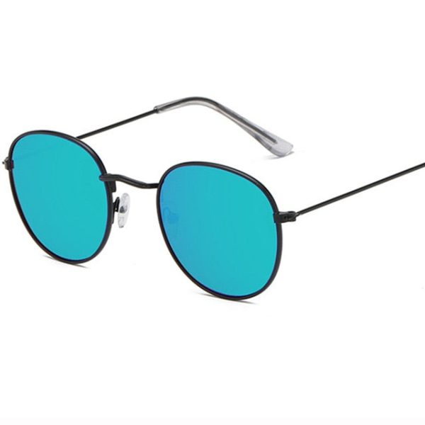 LeonLion Mirror Metal Sunglasses Women Vintage Brand Designer Flat Round Glasses UV400 Street Beat Oculos De Sol Gafas - 图片 10