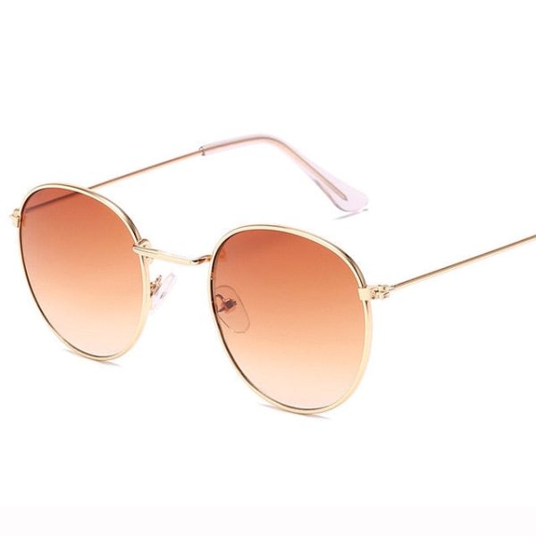 LeonLion Mirror Metal Sunglasses Women Vintage Brand Designer Flat Round Glasses UV400 Street Beat Oculos De Sol Gafas - 图片 47