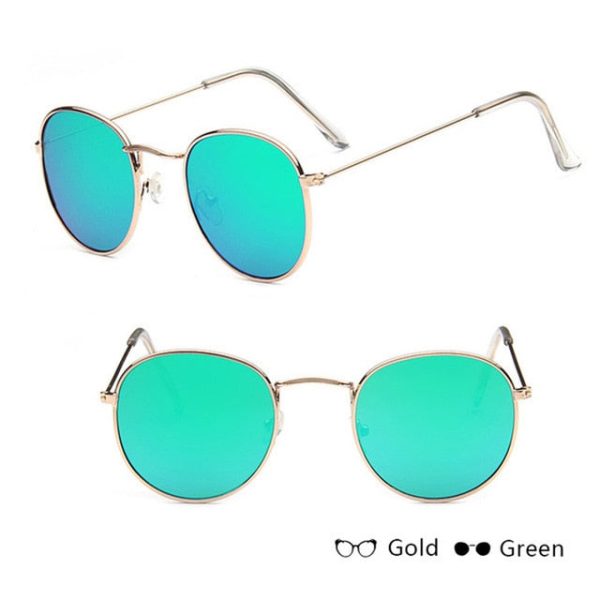 LeonLion Mirror Metal Sunglasses Women Vintage Brand Designer Flat Round Glasses UV400 Street Beat Oculos De Sol Gafas - 图片 59