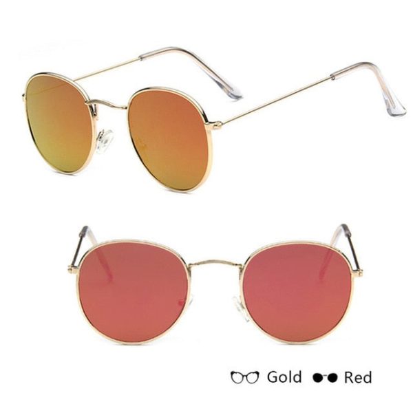 LeonLion Mirror Metal Sunglasses Women Vintage Brand Designer Flat Round Glasses UV400 Street Beat Oculos De Sol Gafas - 图片 58